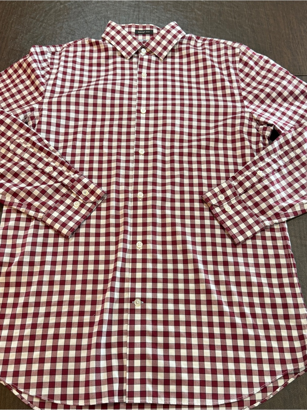 Banana Republic Grant Fit Non-Iron Cotton Stretch Shirt Size L